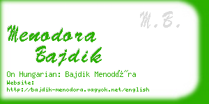 menodora bajdik business card